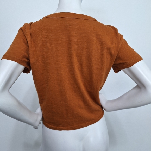 Shyanne Pecan Brown Embellished Western Equestrian Front Tie Tassel Top Size XL - Picture 5 of 12